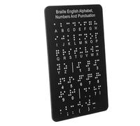 FRCOLOR Portable Fingerboard with Raised Dots English Letters Numbers Comprehensive Training Tool for Blind Adults Durable Friendly Design