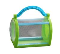 FRCOLOR Portable Green Insect Cage with Carrying Handle for Outdoor Exploration Bug Habitat for Nature Observation and Study Encourages Concentration and Outdoor Activity