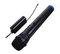 FRCOLOR Portable Handheld Wireless Microphone with Receiver for Karaoke Home Mic Featuring Reduced Noise and Super Long-distance Reception in Black Plastic, for Ktv and Dance Events