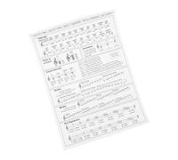 FRCOLOR Portable Harp Chord Chart on Coated Paper for Beginners, Fingering Practice and Learning Harp Chords with White Poster, Music Stationery for Quick Reference