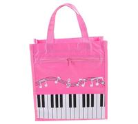 FRCOLOR Portable Pink Music Sheet Storage Bag Made of Non-woven Fabric with Zipper Closure and Easy to Clean Design, for Carrying Violin Scores or Keyboard Music Sheets