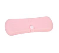 FRCOLOR Portable Pink Silicone Makeup Brush Holder Travel Case with Flexible, Easy Access Design, Lightweight and Compact Cosmetic Bag for Women the Go