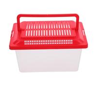 FRCOLOR Portable Plastic Fish Tank Box Turtle Kit for Betta Hamster Travel Design for Desk Pet Habitat