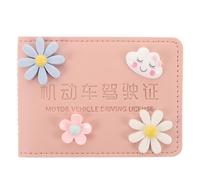FRCOLOR Portable Pu Leather Driver License Holder Multifunctional Card Case with Unique Creative Style for Office and Outdoor Use, Adorable Driving Document Bag Color