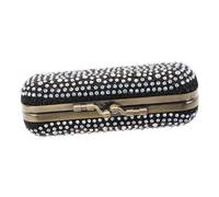 FRCOLOR Portable Retro Lipstick Case with Mirror for Purse Compact Alloy Holder with Diamond Decoration Break Cosmetic Storage for Travel and Daily Use