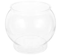 FRCOLOR Portable round Plastic Fish Tank Desktop Aquarium Large Goldfish Bowl for Office and Home Micro Landscape Fish Bowl