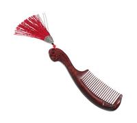 FRCOLOR Portable Small Wooden Massage Comb for Women and Hand-carved Natural Wood Detangling Comb Lightweight Hairbrush for Wet and Dry Hair Compact Travel-friendly Design