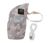 FRCOLOR Portable USB Milk Bottle Warmer Bag with Car Charging Quick Heating Thermal Pouch for Breast Milk Insulated Bottle Cover Go