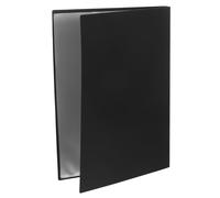 FRCOLOR Portfolio Binder with Clear Sleeves Matte Black Presentation Book for Reports Music Scores and Document Organization PP Folder for Office School and Travel