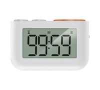 FRCOLOR Practical Digital Kitchen Timer White Material for Cooking and Baking with Countdown Timer Mode, Stand the Back Design for Office, Restaurant, and Student Use