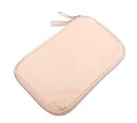 FRCOLOR Practical Nylon Change Purse for Coins and Cards, Multi-Functional Beige Card Holder Zipper, Lightweight Travel Pouch Suitable for Organising Documents and Accessories