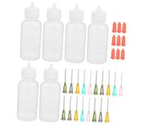 FRCOLOR Precision Fine Tip Squeeze Bottle Empty Plastic Dispensing Bottles with Needle Tips for Glue Paint Craft DIY and Ink Application Portable and Leak-resistant for Home and Workshop