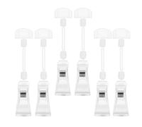 FRCOLOR Price Display Holder Clips for Safe and Text Display 6pcs with Double Clip Design in Retail Stores