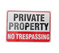 FRCOLOR Private Property Caution Sign Aluminum Warning Board Reflective Outdoor Notice for Gardens Lawns and Fences Lightweight Safety Alert