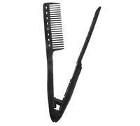 FRCOLOR Professional Hair Straightening Comb V-shaped Styling Tool for Flat Ironing Compact Folding Design Random Color