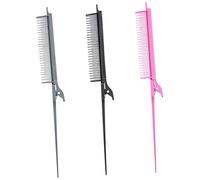 FRCOLOR Professional Hair Styling Tool 3pcs Rat Tail Comb Set for Hair Cutting