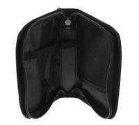 FRCOLOR PU Leather Portable Diabetic Organiser Case for Storage Test Strips and Accessories Zipper Cover (Black)