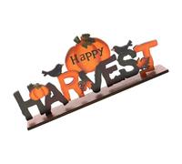 FRCOLOR Pumpkin Shaped Desktop Adorn Wooden Thanksgiving Ornament Reusable Decorative Gift for School and Office Centerpiece