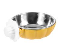 FRCOLOR Pumpkin-shaped Stainless Steel Dog Bowl with Plastic Hanging Design, Non-slip Storage Bowl for Personal Home Use, Sturdy and Not Easy to Break Pet Feeding Solution