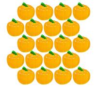 FRCOLOR Pumpkins Small Mini Resin 50pcs Glow the Dark Realistic Pumpkin Simulation Figurines and Vase Filler for Halloween and Fall Home Table Decor Fairy Garden Dollhouse Decoration