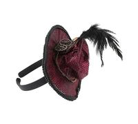 FRCOLOR Punk Hat Headband gothic headband mini top hat vintage punk apparel Steampunk Top