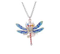 FRCOLOR Punk Necklace with Rhinestones Colorful Neck Pendant Chain Unique Design for Men Women Fashionable Accessory to Showcase Your Personality