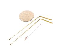 FRCOLOR Pure Copper Dowsing Rods with Pendulum and Stylish Divination Mat Multipurpose Spiritual Divining Kit for Ghost Hunting Water Treasure Finding Yes No Questions