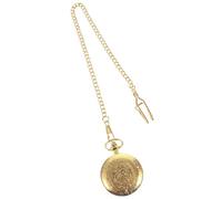 FRCOLOR Quartz Movement Pocket Watch Golden Floral Patterns Minimalist Design for Everyday Wearing As Clothing Accessories for Men Women
