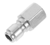 FRCOLOR Quick Connect High Pressure Washer Adapter Stainless Steel Inside 3/8" Thread Hose Fittings Easy to Install Easy to Remove Silver for Washing The Floor and Wall