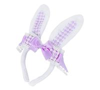 FRCOLOR Rabbit Ear Headband for Boys and Girls Soft Material Animal Hair Hoop Bowknot for Bunny Ears Costume for Halloween Parties Dress-up Play
