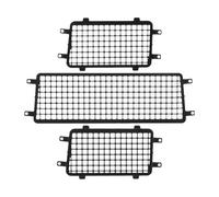 FRCOLOR Rc Car 3pcs Set Plastic Window Protective Mesh Net Black with Stylish Design for Protection against Debris and Impacts Suitable for Rc Car Rear Side Windows