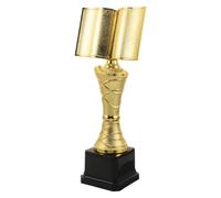 FRCOLOR Reading Trophy Award for Star Shaped Design, Golden Plastic Material, Rewarding Reading Achievement, Easy to Clean, for Classroom and Family Events