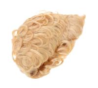 FRCOLOR Real Human Hair Wig Short Curly Wig for Women Natural Wavy Layered Hairpiece for Parties Cosplay and Performances