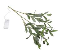 FRCOLOR Realistic Artificial Olive Branch Lamp with LED Lights, High Realism Faux Olive Green Decor Made of Abs and PVC, Safe and Reliable Indoor Night Light for Home and Office Decoration