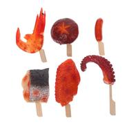 FRCOLOR Realistic Bbq Skewers Fake Food Reusable Faux Meat Vegetable Models for Party Props Kitchen Decor Photography Displays and DIY Projects