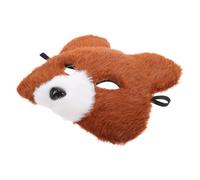 FRCOLOR Realistic Brown Bear Animal Mask Soft Plush Full Face Cosplay Mask for Halloween Masquerade Parties Comfortable Fit