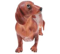 FRCOLOR Realistic Dachshund Dog Figurine Plastic Simulation for Home Decoration and Educational Use Lightweight Miniature Sausage Dog Model for Cognitive Development and Nursery Display