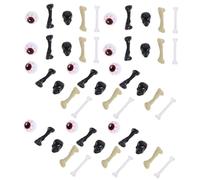 FRCOLOR Realistic Halloween Eyeball and Skull Prop Hollow Spooky Bones and Veins Eyeballs Lightweight Skeleton Decorations for Halloween Party Cosplay and Haunted Displays