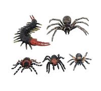 FRCOLOR Realistic Halloween Spider and Centipede Safe Wild Animal Models for Learning Mischievous Trick and Home Decor Educational Insect Simulation for Party and Sand Table Use