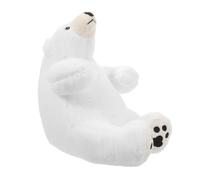 FRCOLOR Realistic Polar Bear Stuffed Animal Soft Plush Doll with Short Fur Cuddly Simulation Bear for Home Decor Miniature Arctic Collectible Pillow for Holiday Party