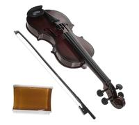 FRCOLOR Realistic Violin with Strings and Bow Simulated Musical Instrument for Childrens Play and Decoration Educational Gift with Rosin for Beginners