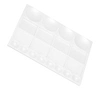 FRCOLOR Rectangular Plastic Watercolor Mixing Palette Tray with Multiple Wells, Easy-clean Artist Paint Mixer Suitable for Watercolor and Acrylic Painting Supplies
