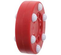 FRCOLOR Red Plastic Roller Hockey Puck for Training and Competitions, round Shape to Balance and Roller Skating Skills, Suitable for Athletes and Women in Personal Training Sessions