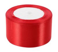 FRCOLOR Red Satin Fabric Ribbon for Valentine's Day Decorations Holiday Wrapping and Party Bow Making