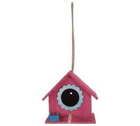 FRCOLOR Red to Attract Birds Made of Sturdy Synthetic Material Hanging Bird House with Strong Rope Eye-catching Natural Style