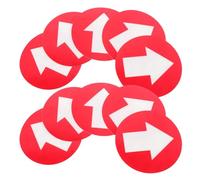 FRCOLOR Reflective Trail Markers Arrow Direction Signs Red 10pcs Waterproof Pvc Material Enhancing Visibility for Outdoor Areas and Camping