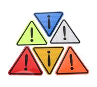 FRCOLOR Reflective Triangular Car Stickers with Strong Adhesion Safety Warning Signs for Driving Visibility Outdoor Use Easy to Apply Performance