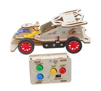 FRCOLOR Remote Control Stem Car Kit for Puzzle Engineering with Steering Function Science Experiment Educational DIY Craft for Boys and Portable Mechanical Learning