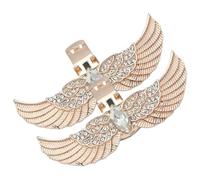 FRCOLOR Removable Crystal Shoe Clips for High Heels Angel Wing Decoration Accessories for Wedding Shoes for Women Pumps and Flats