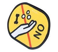 FRCOLOR Removable Pet Leash No Feeding Sticker Patch with Hook and Loop Fastener, Kitten and Dog Social Warning Sign for Harness and Leash Safety